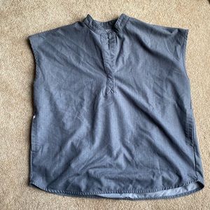 figs rafaela oversized scrub top graphite grey medium